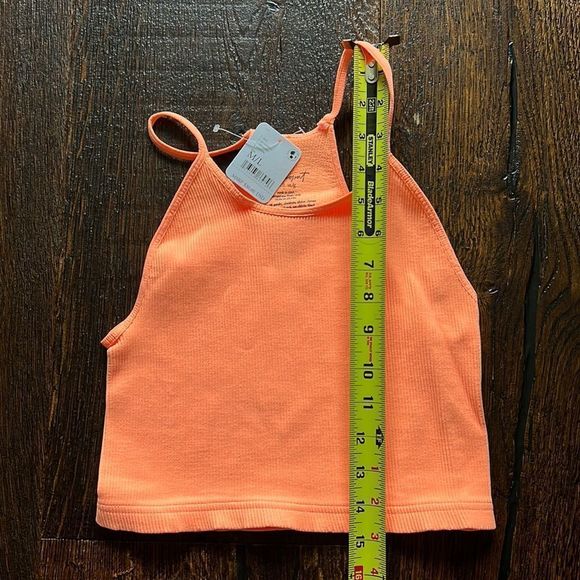 3. FP Movement Happiness Runs Crop Tank - Peach Horizon - M/L - Picture 6 of 9